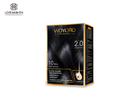 2.0 شامپو رنگ مو طبیعی سیاه ملایم برای پوشش موی خاکستری آمونیاک کم